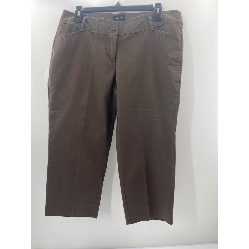 The Limited Cassidy Fit Brown Crop Pants Womens Size 10 Business Casual Trousers